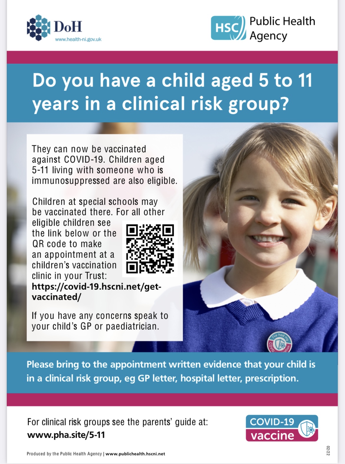 PHA 5-11yr COVID poster